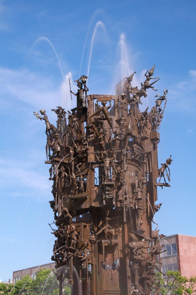 Rosenmontag in Mainz: Fasnachtsbrunnen
