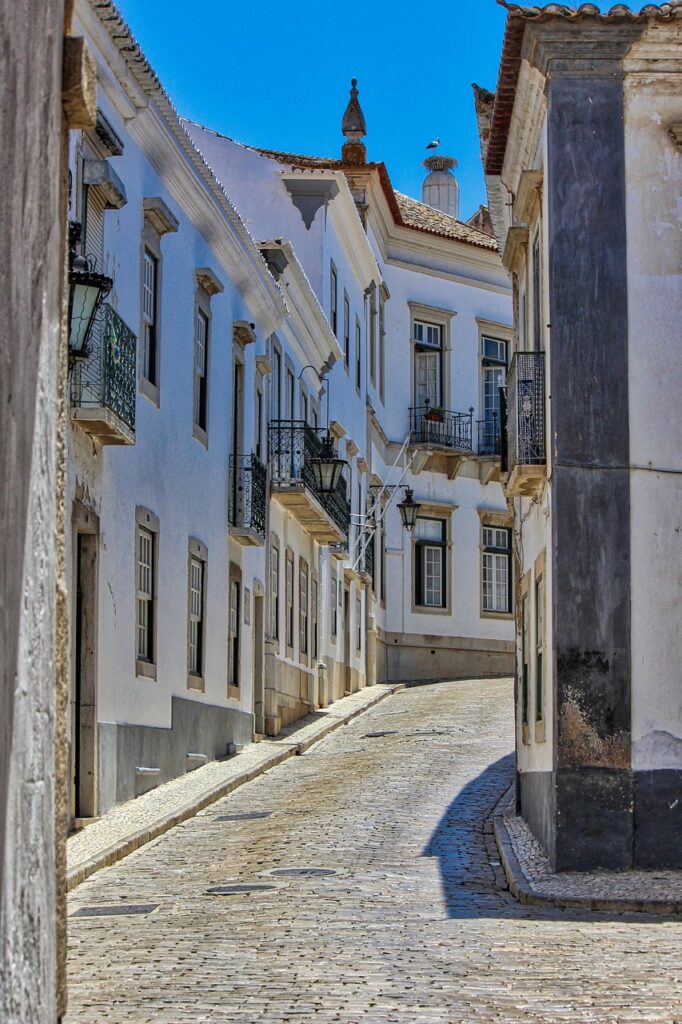 Motorcycle Rally: Street old town Faro Portugal