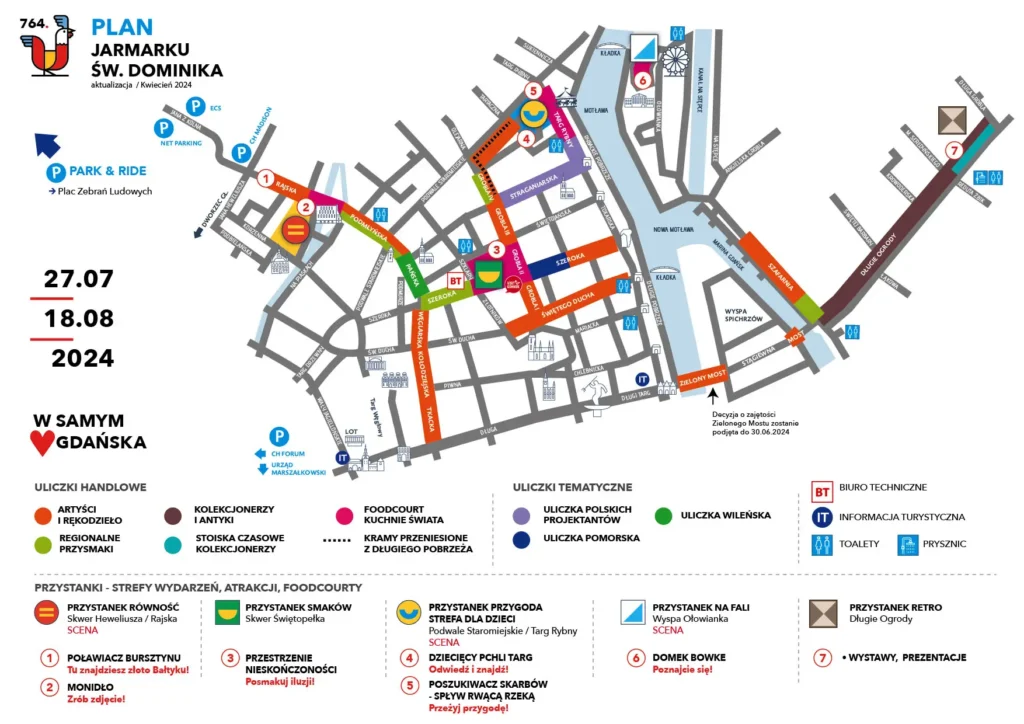 St. Dominic’s Fair Map of the Old Town of Gdansk