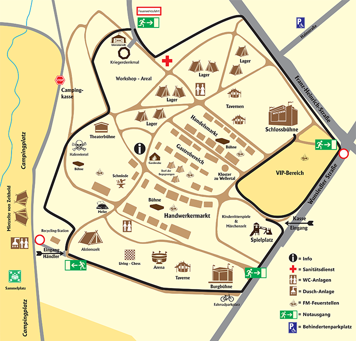 Festival-Mediaval, Selb, Germany - venue plan